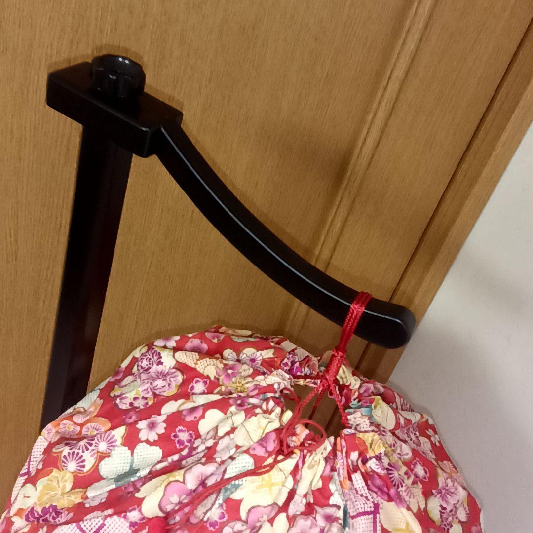 つるし雛　雛祭り飾り 赤色の花柄傘型