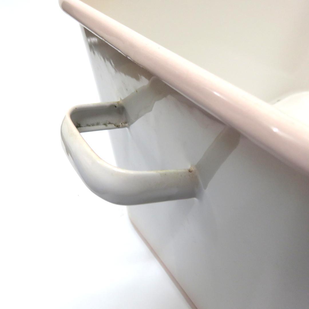 IMANE イマン オデット スクエアストッカー ホーロー 　ワイド　29ｃｍ