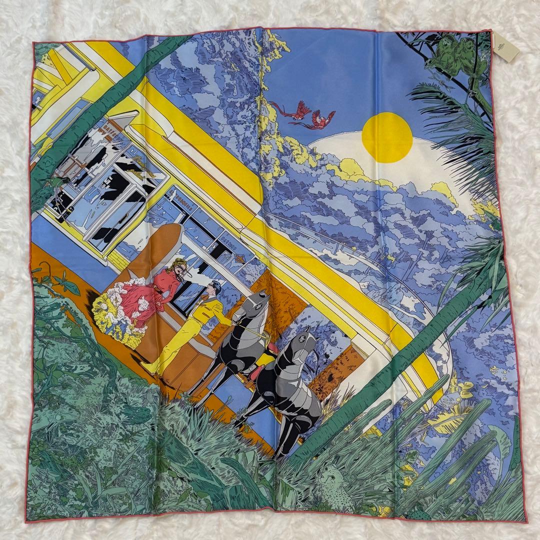 エルメス レディース カレ70 ランデヴー・ギャラン シルク100％