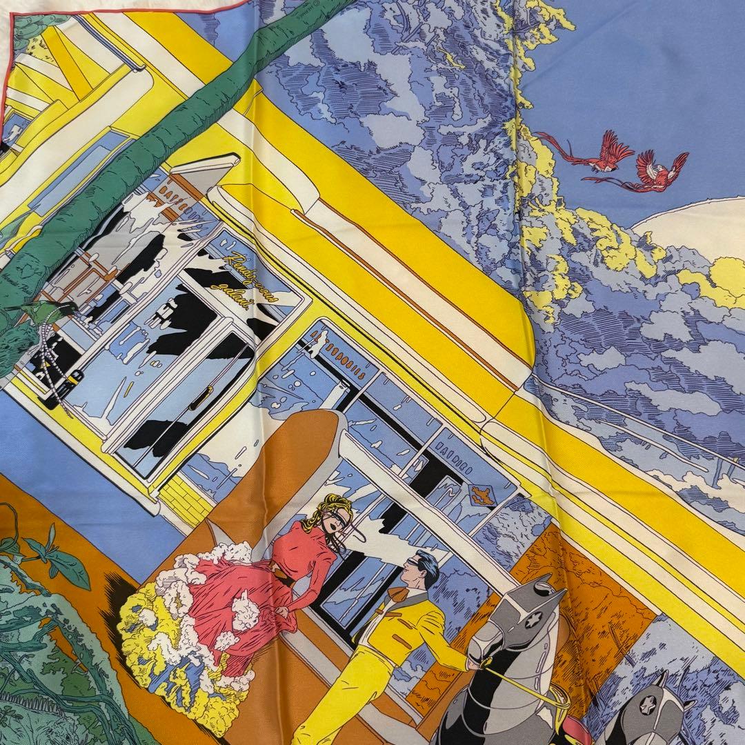 エルメス レディース カレ70 ランデヴー・ギャラン シルク100％