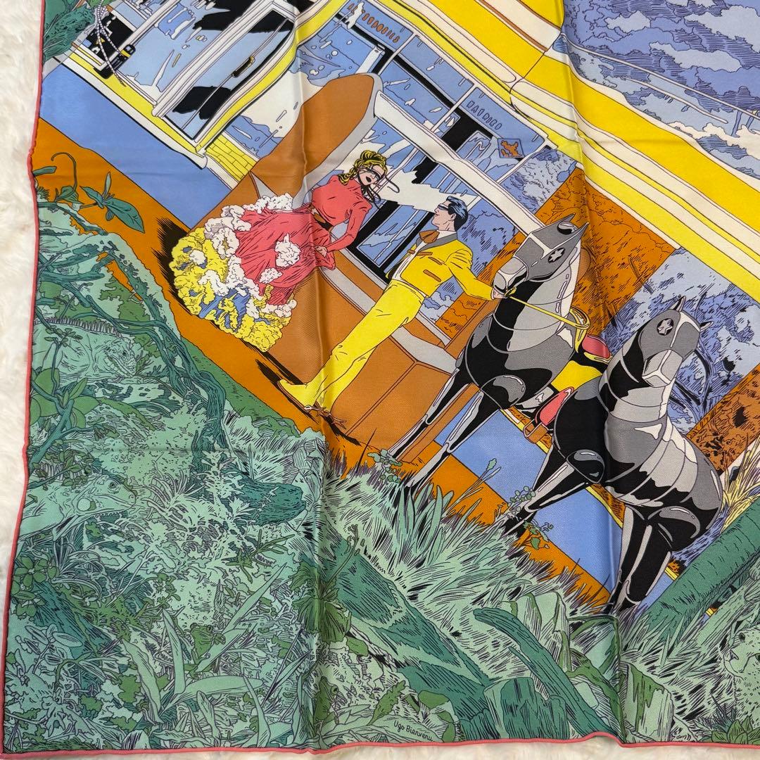 エルメス レディース カレ70 ランデヴー・ギャラン シルク100％