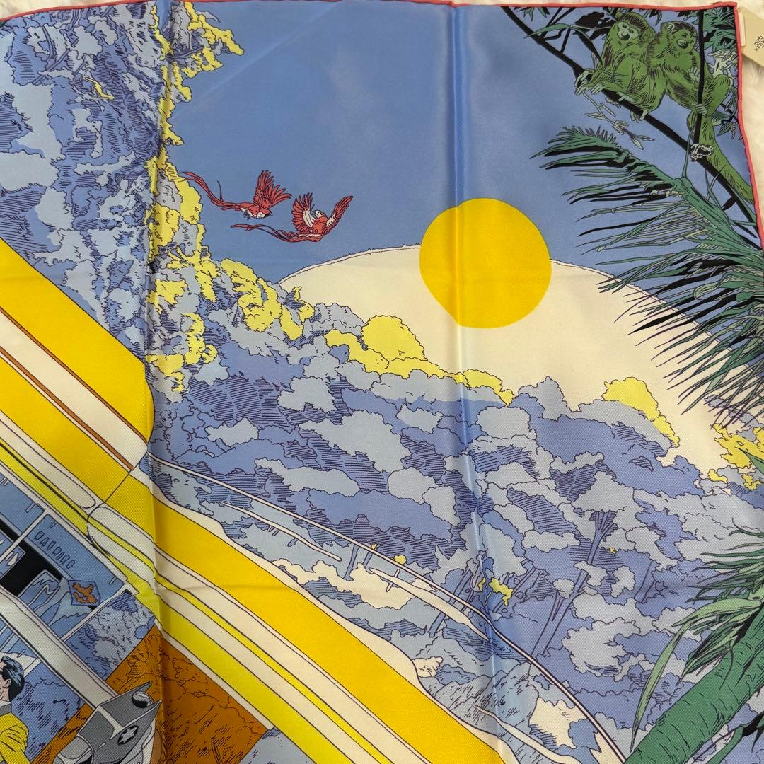 エルメス レディース カレ70 ランデヴー・ギャラン シルク100％