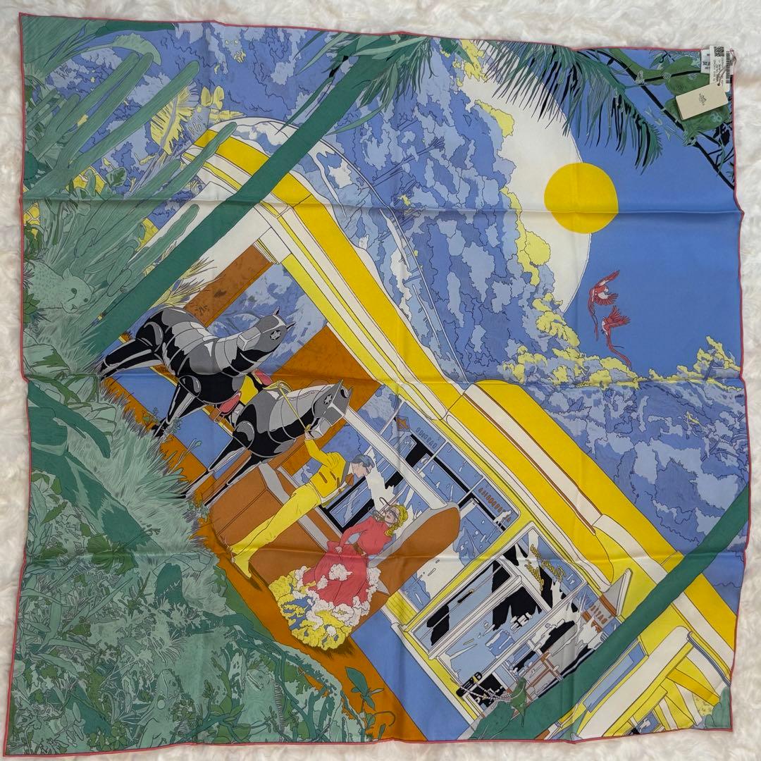 エルメス レディース カレ70 ランデヴー・ギャラン シルク100％