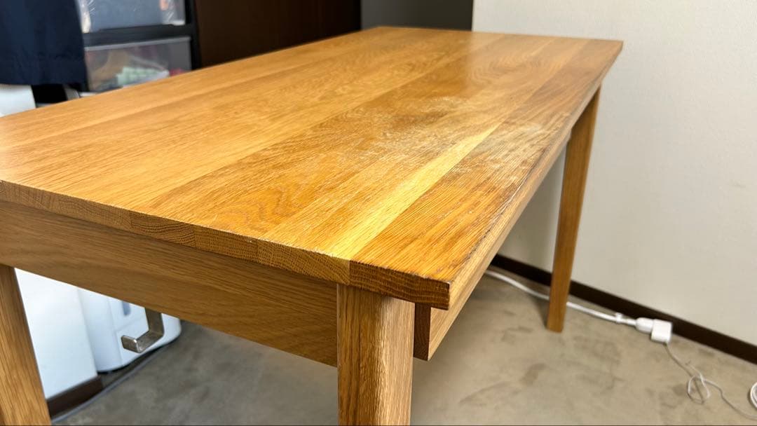 無印良品　木製デスク　オーク材