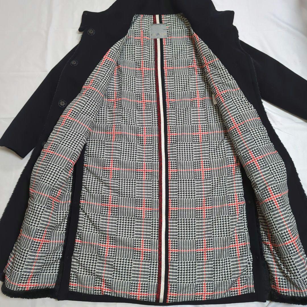 VESGIOIA (ベスジョーヤ)異素材 コンビ スタンドカラー ロングコート