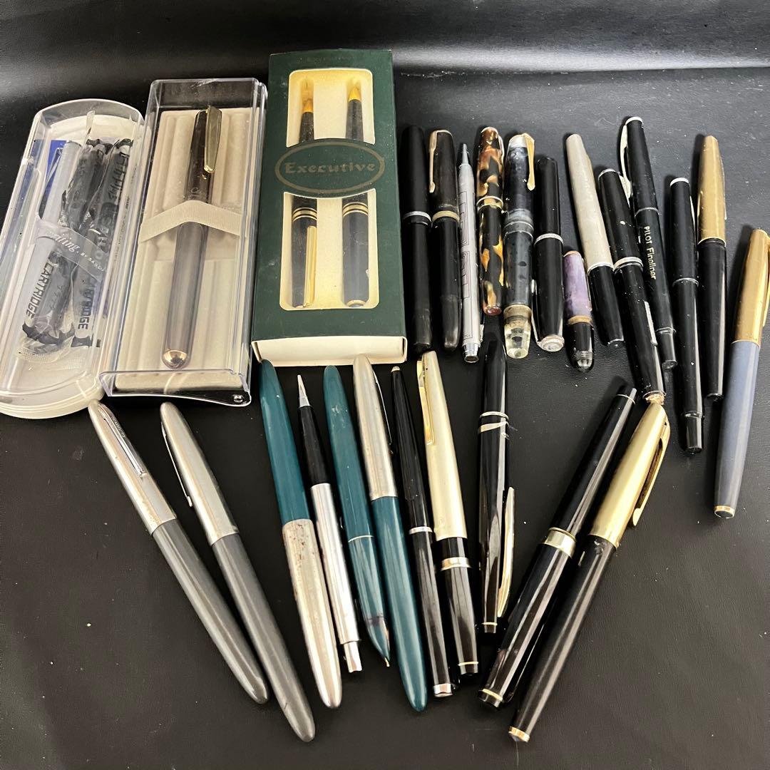 万年筆まとめ売り 18K 14K 筆記用具 28本まとめて 新品あり