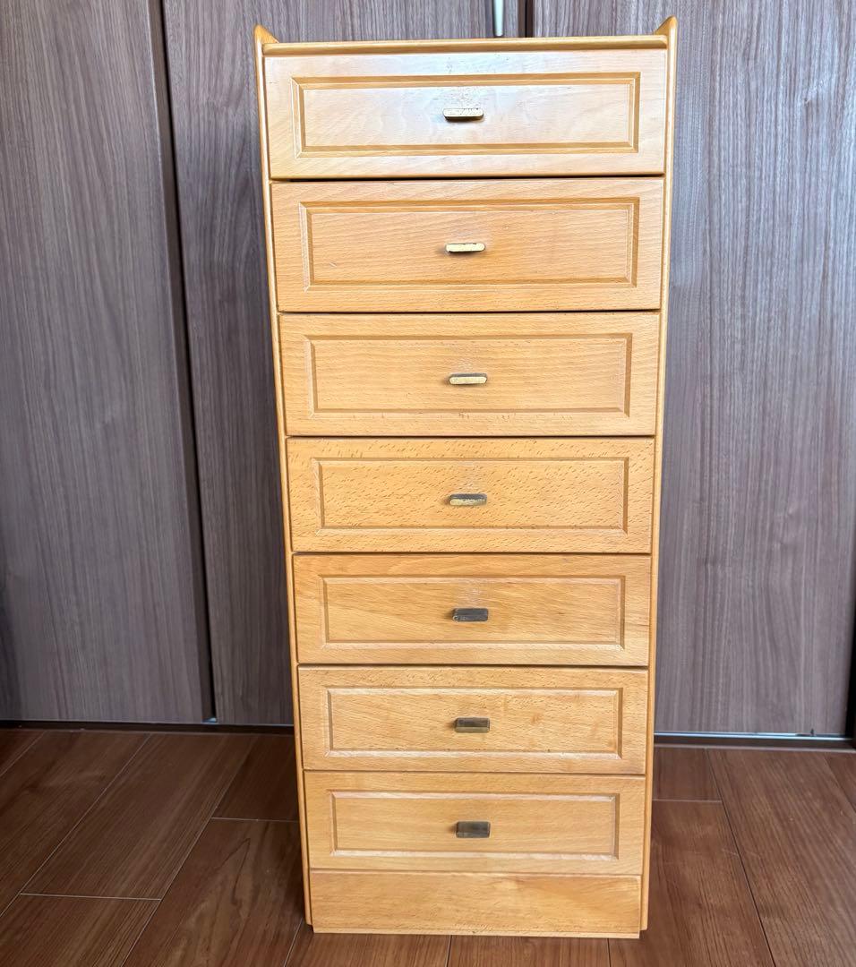 Karimoku カリモク チェスト オールド家具 引出し7段 木製　引き出し