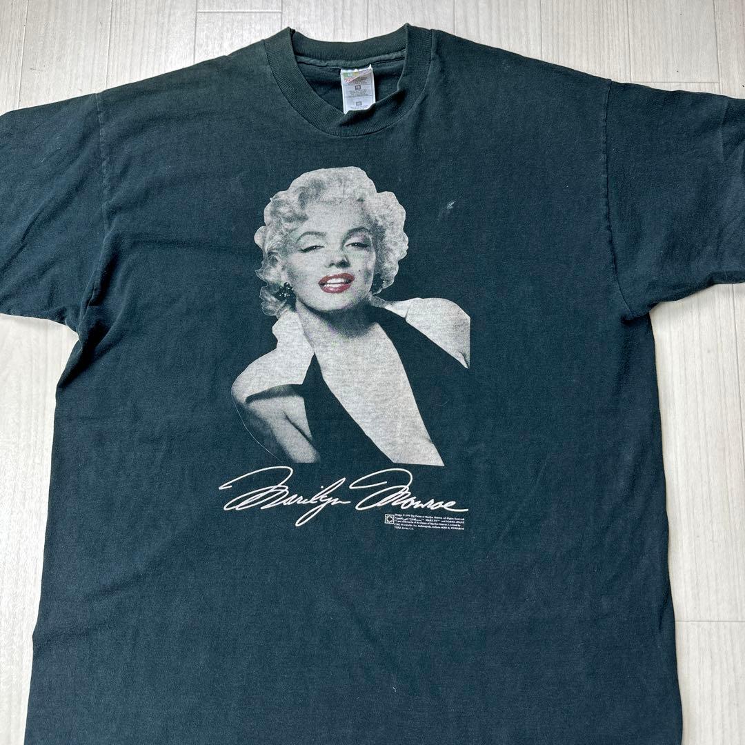 ヴィンテージ　マリリンモンローTシャツ シングルステッチXLサイズ黒