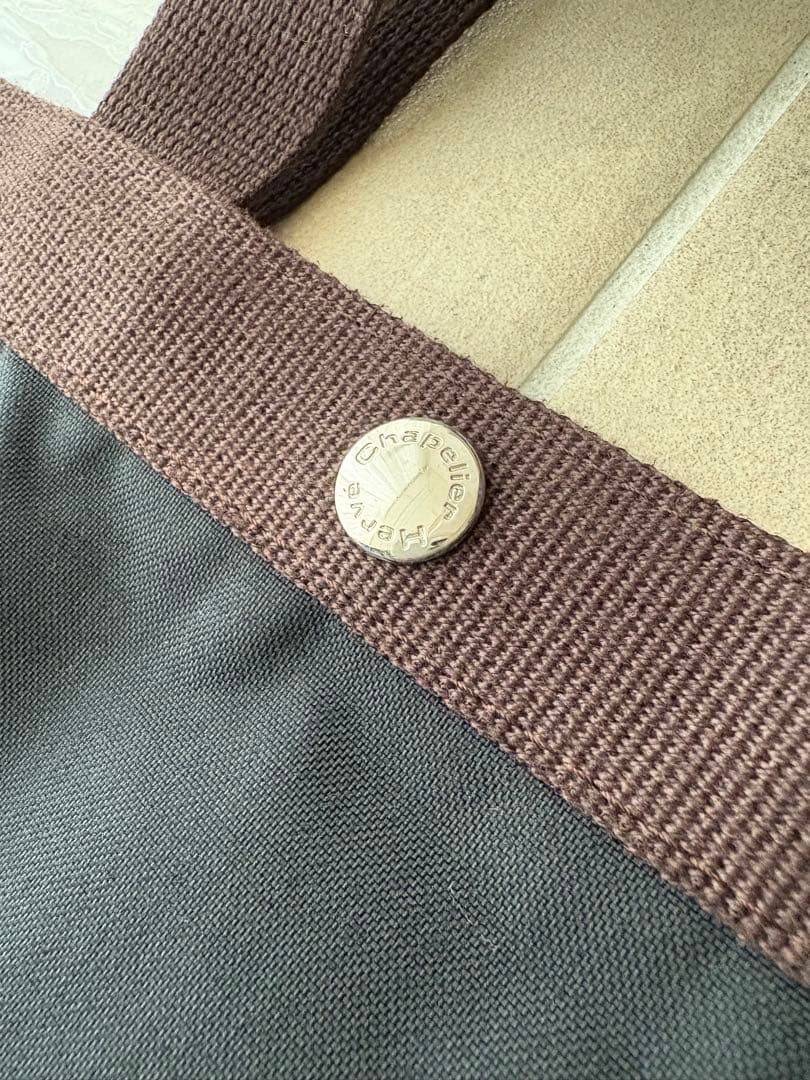 エルベシャプリエ 707C コーデュラ舟型トートM ノワール×モカ