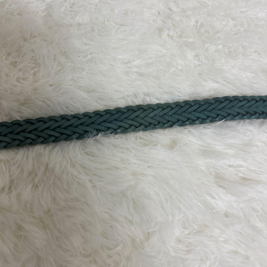 【希少】AKM メッシュベルト　レザー　グリーン