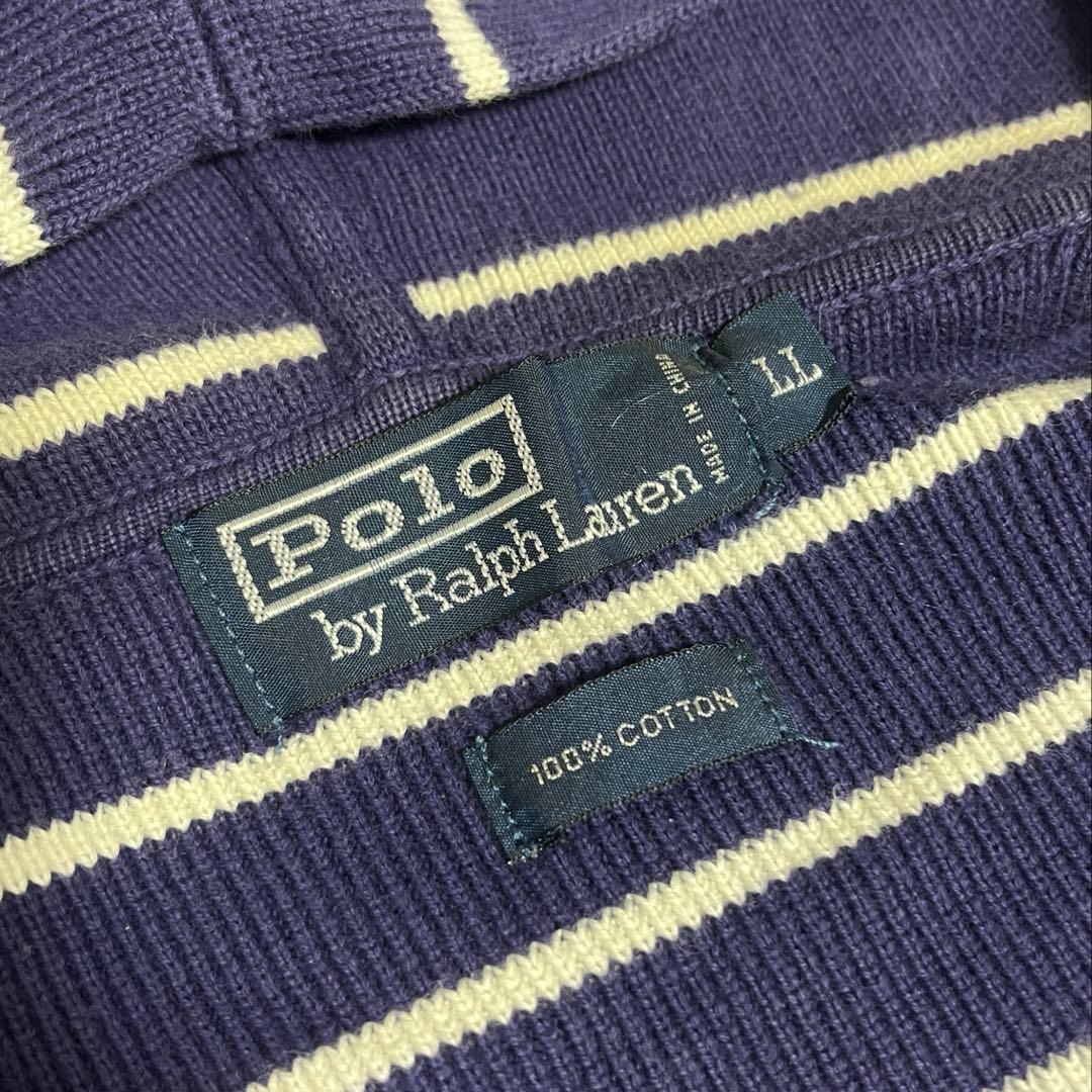 polo ralph lauren ボーダー　ジップパーカー　コットン