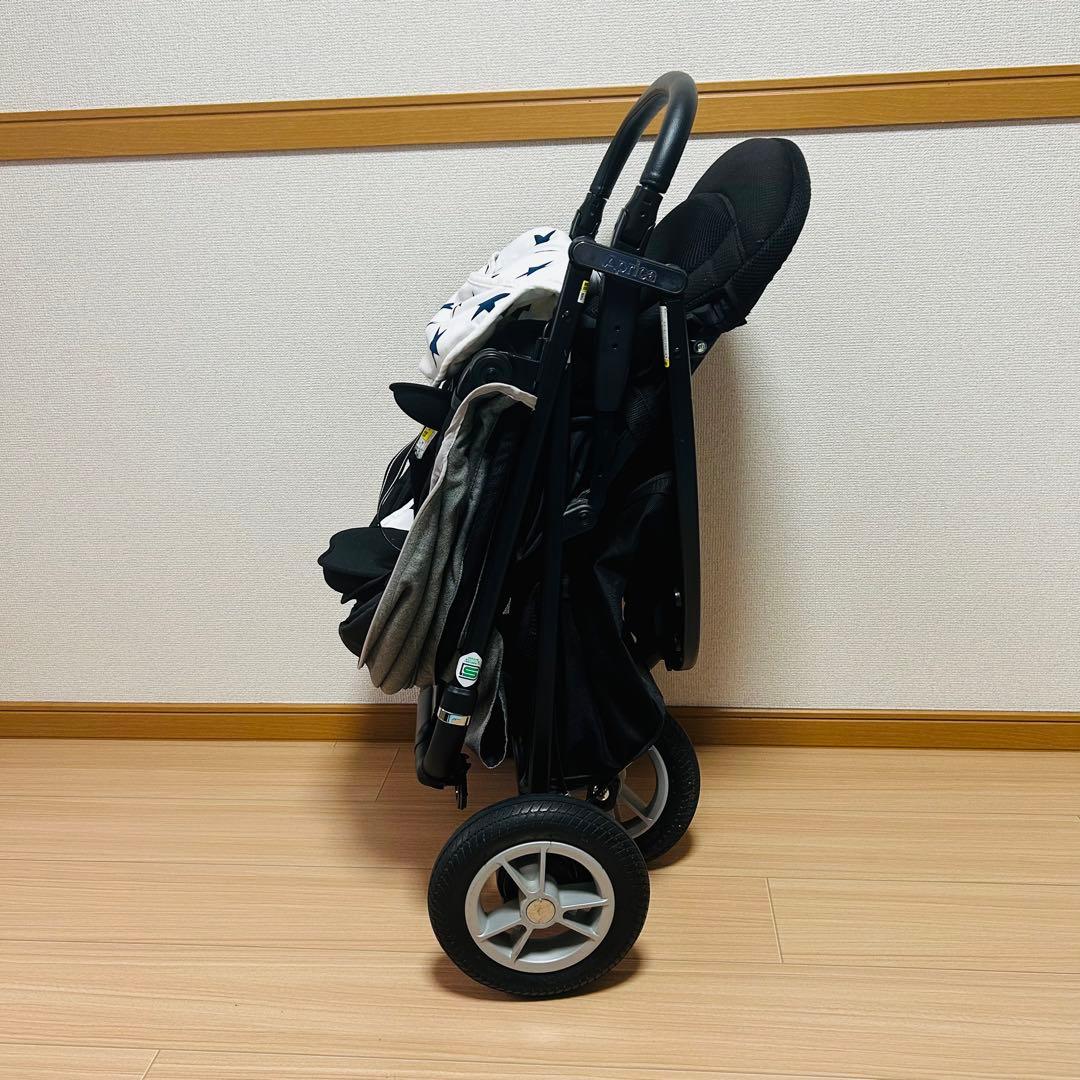 【美品】Aprica AB型　スムーヴプレミアム　ベビーカー　三輪　グレー