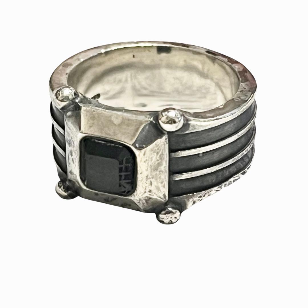 Jean Paul GAULTIER ゴルチエ シルバー ストーン リング 黒