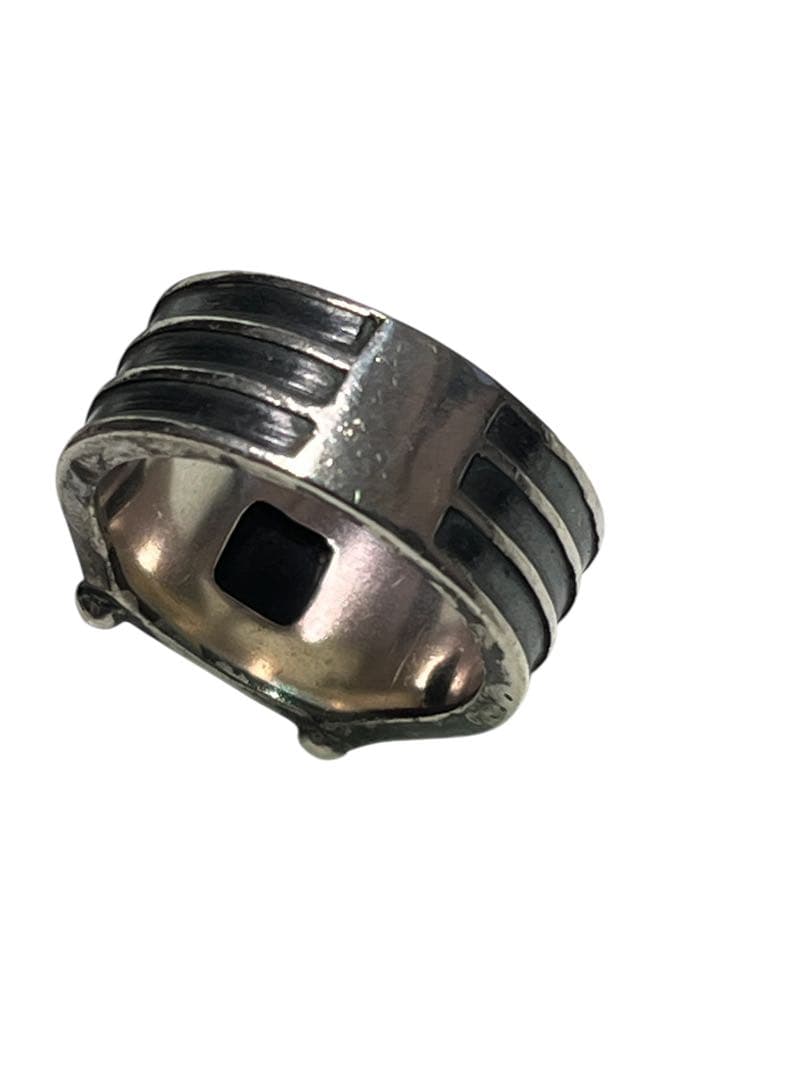 Jean Paul GAULTIER ゴルチエ シルバー ストーン リング 黒