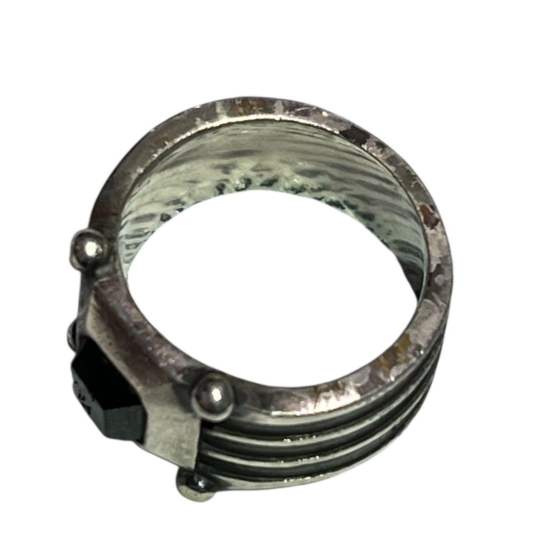 Jean Paul GAULTIER ゴルチエ シルバー ストーン リング 黒