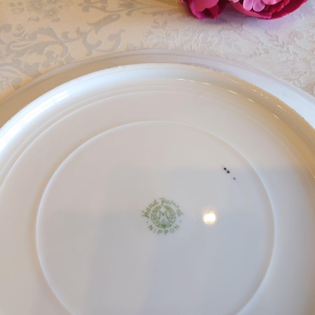 オールドノリタケ　アンティーク　大皿　薔薇　バラ　金盛