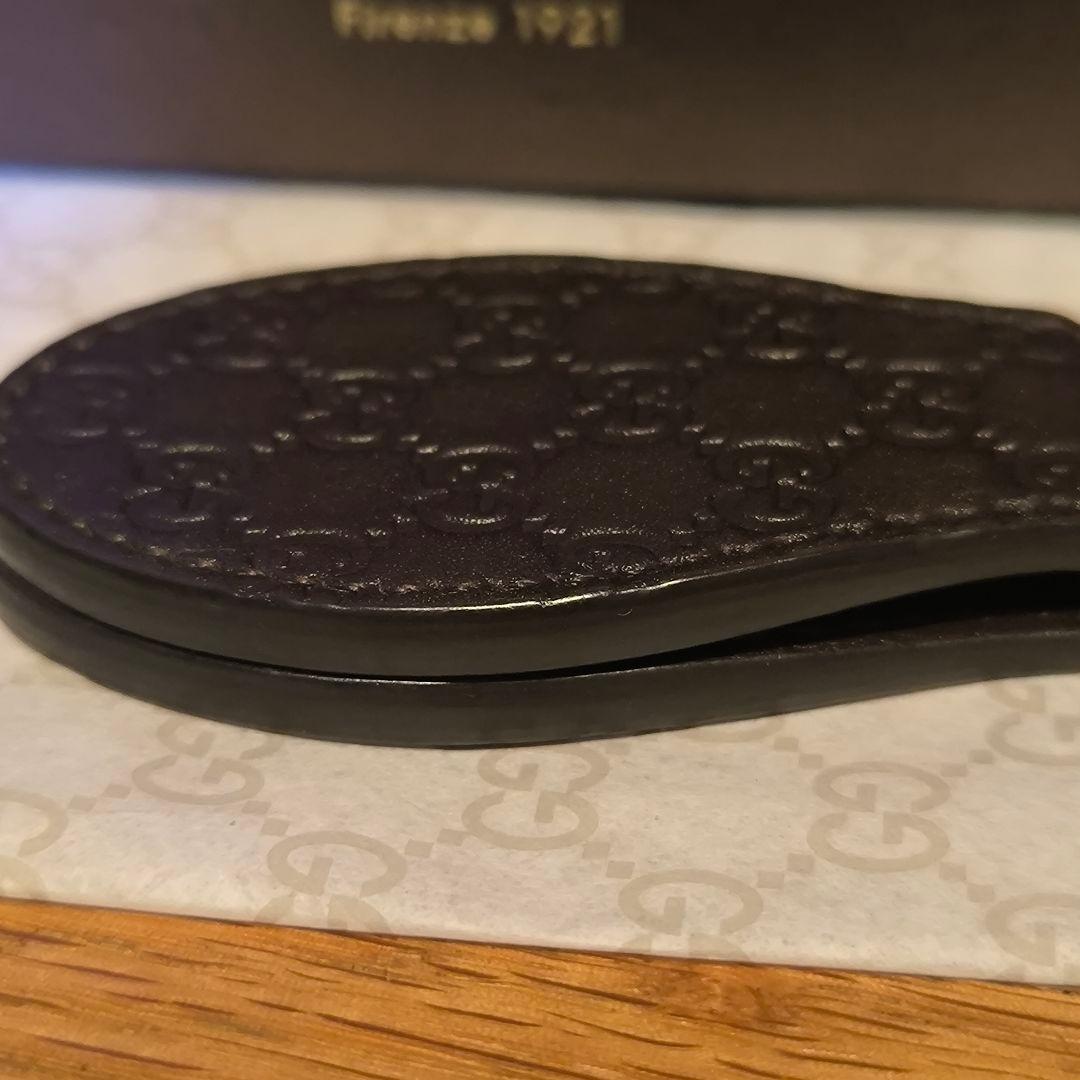 値下げ　美品　GUCCI　グッチ　マネークリップ　レザー
