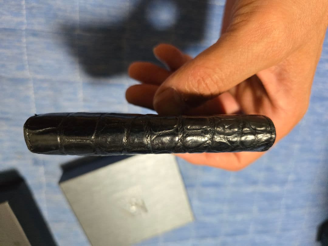 革芸人　ナイルクロコダイル革　L字ファスナー長財布&ハーフウォレットセット