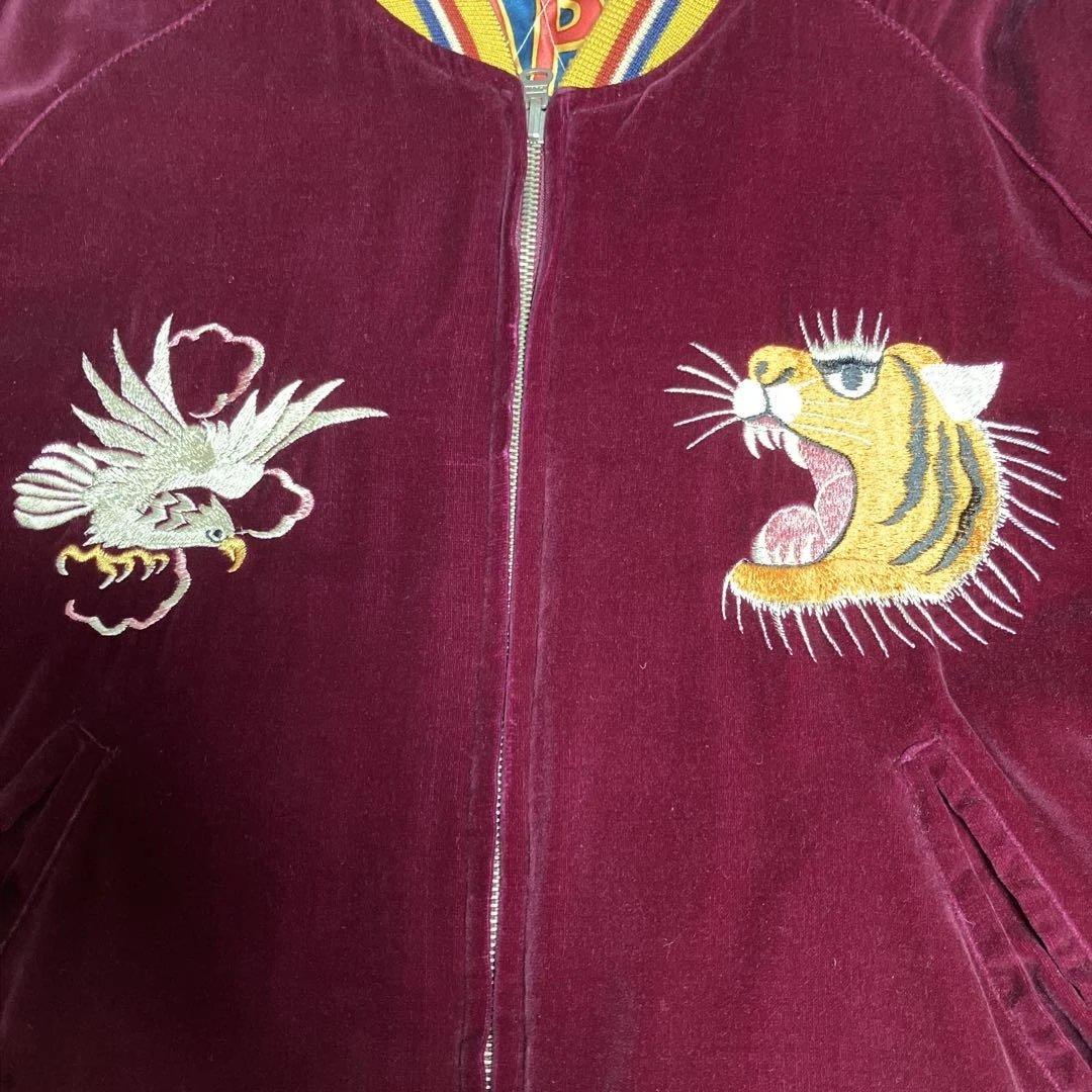 テーラー東洋　スカジャン　SPECIAL EDITION M 鷹×日本地図柄