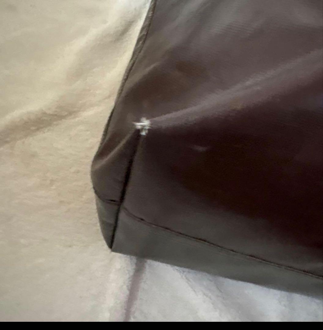 レア✨マルニ　トートバッグ　A4 大容量　PVC バイカラー　肩掛　チャーム