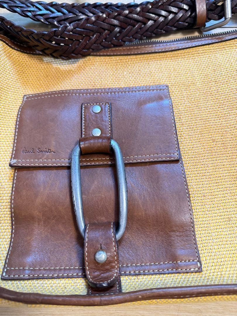 Paul Smith メッセンジャーバッグ イエロー/ブラウン