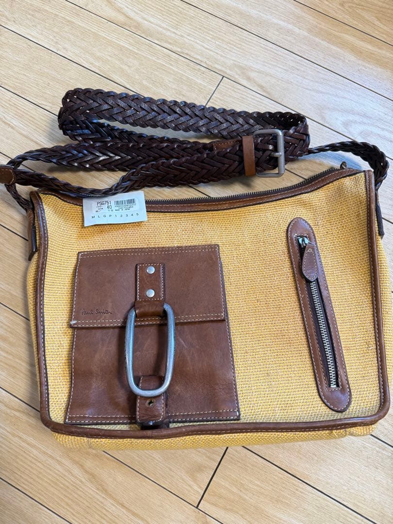 Paul Smith メッセンジャーバッグ イエロー/ブラウン