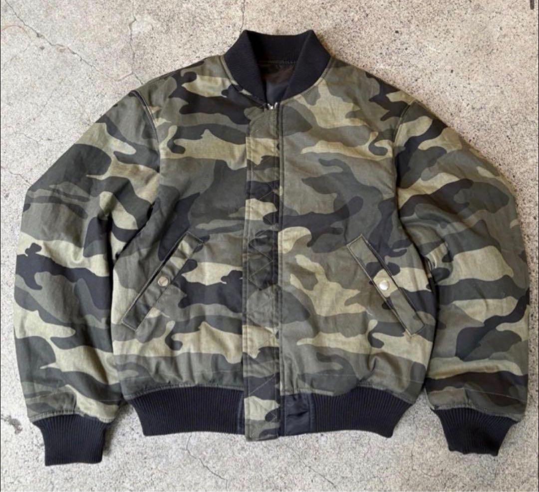 ジャケット・アウター Belvet Camo Reversible MA-1 Jacket Black