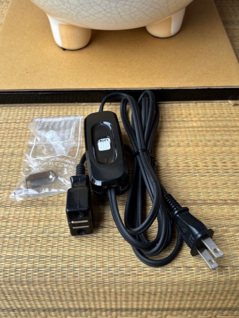 茶道具 野々田商店 白さつま 紅鉢型風炉型電熱器炭型ヒーター B型 敷板・香入付