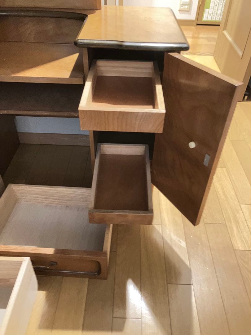 3面鏡ナチュラルウッド ドレッサー・鏡台