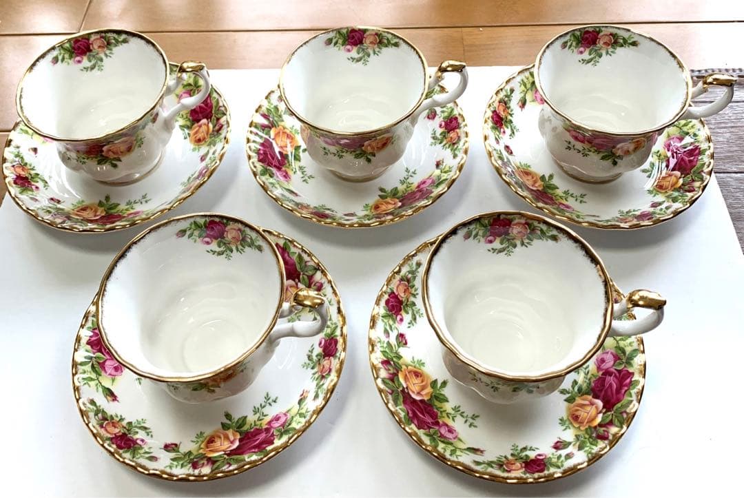 再値下げ！ オールドカントリーローズ　カップ&ソーサー5客