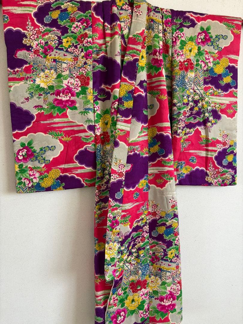 アンティーク　子供着物　綿入り　身丈96センチ