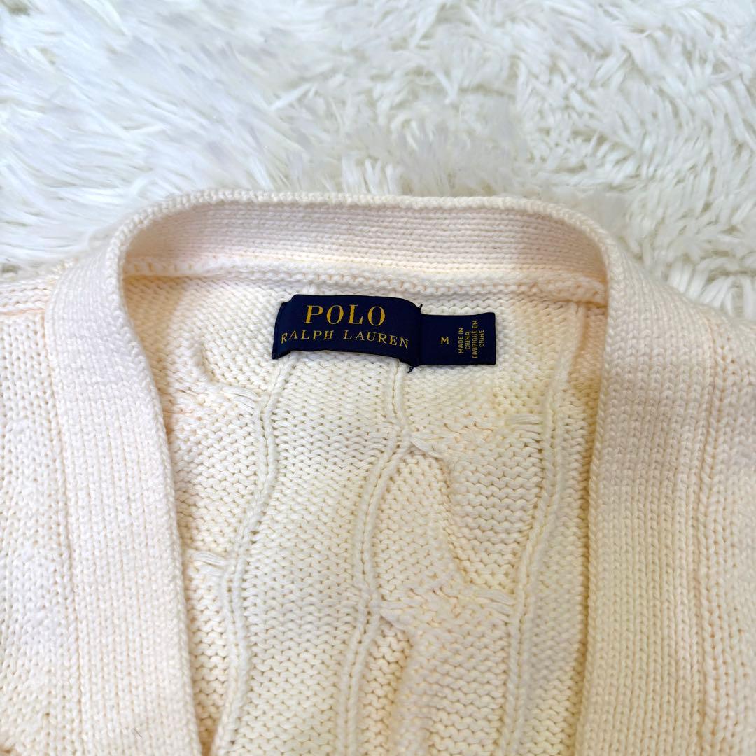 POLO RALPH LAUREN ケーブルニットカーディガン ポニー刺繍