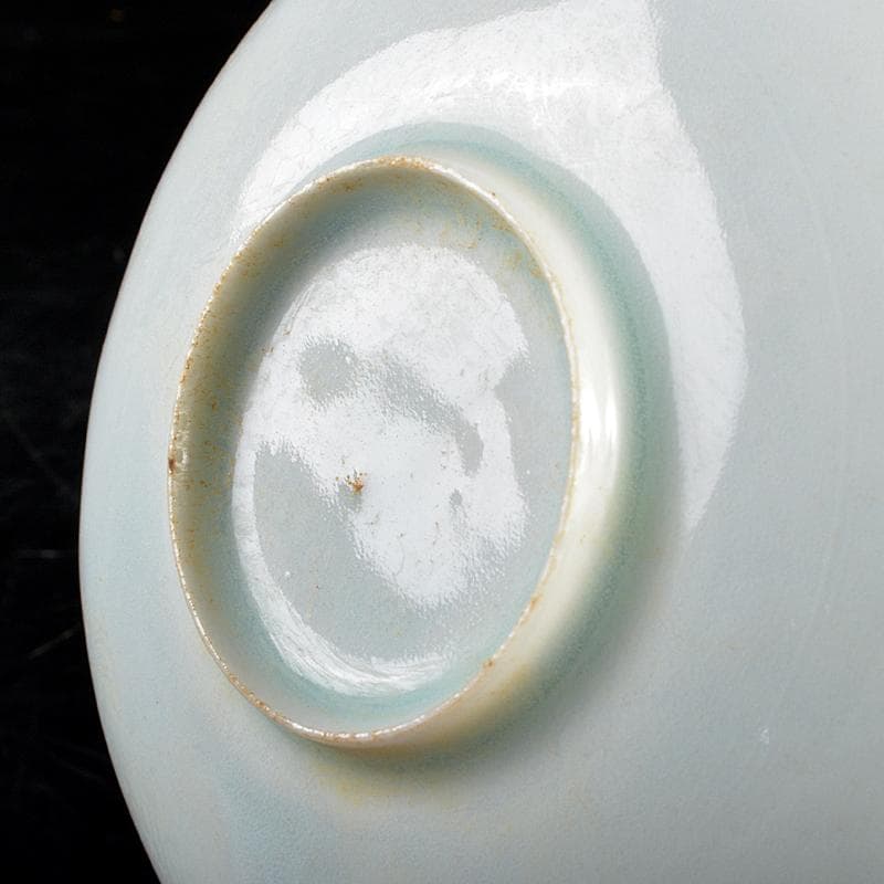 中国　影青　青白釉　陽刻　花文　鉢　C　R5789