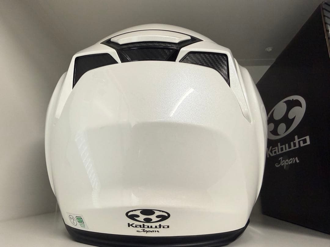 OGK KABUTO EXCEED パールホワイト (サイズ:L)ピンロック付き