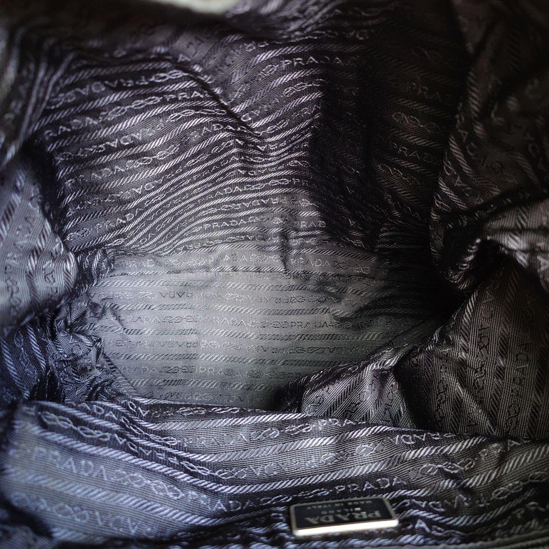 プラダ リュックサック 三角ロゴ ブラック ナイロン バックパック 巾着