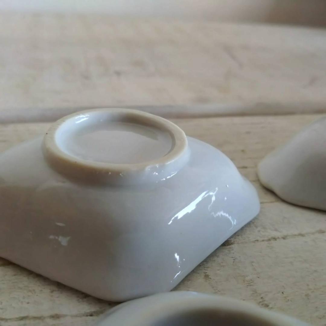 山水　小皿　豆皿　六客