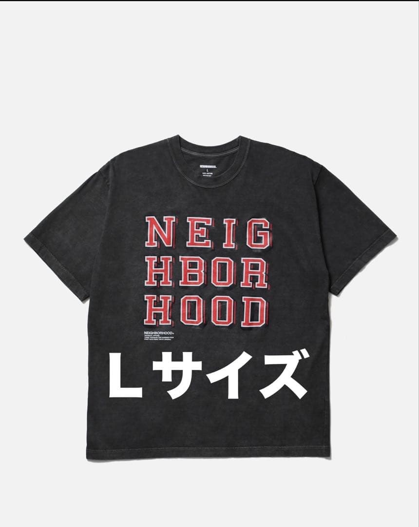 neighborhood 25ss tシャツ フェード ブラック ピグメント L