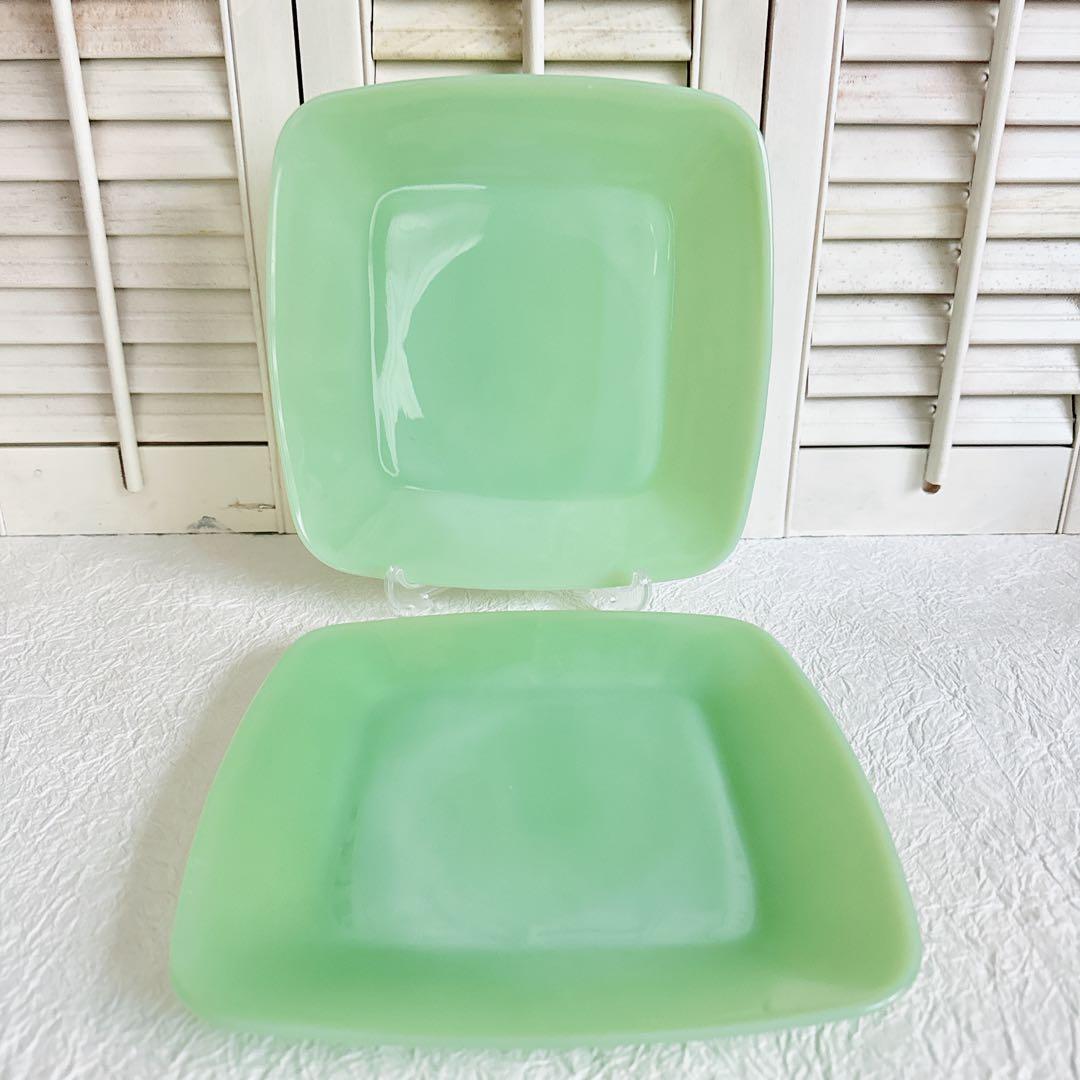 美品 ファイヤーキング fireking チャーム プレート スクエア レア