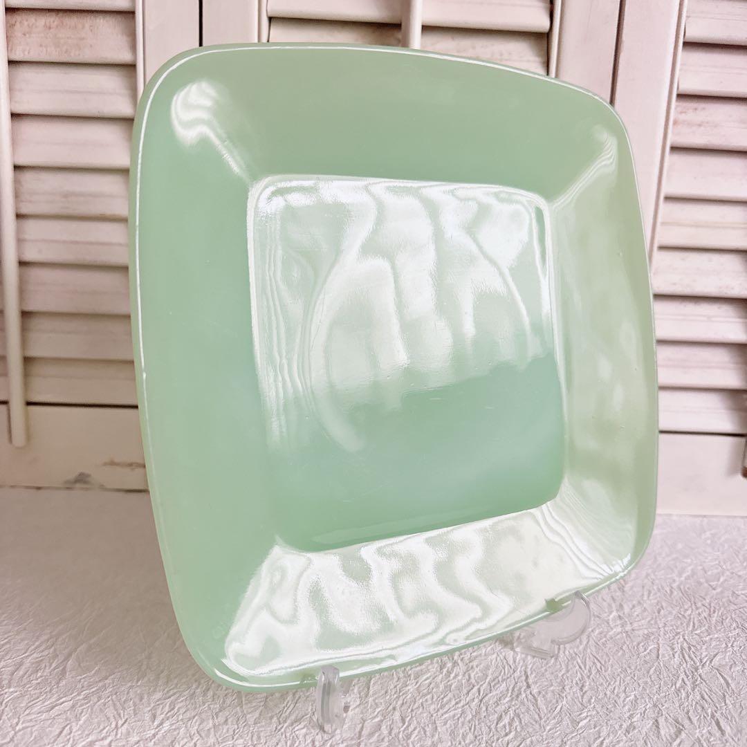 美品 ファイヤーキング fireking チャーム プレート スクエア レア