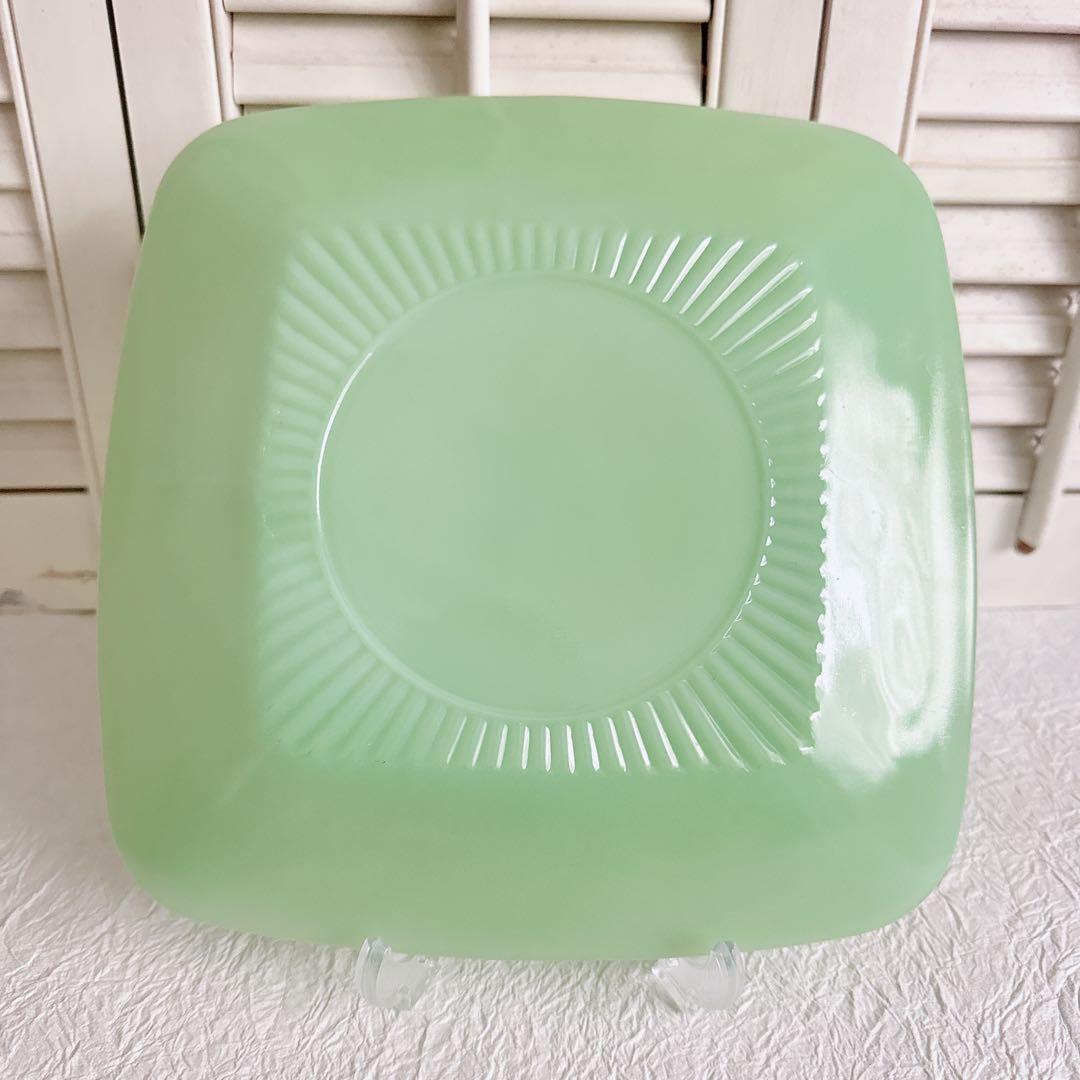 美品 ファイヤーキング fireking チャーム プレート スクエア レア