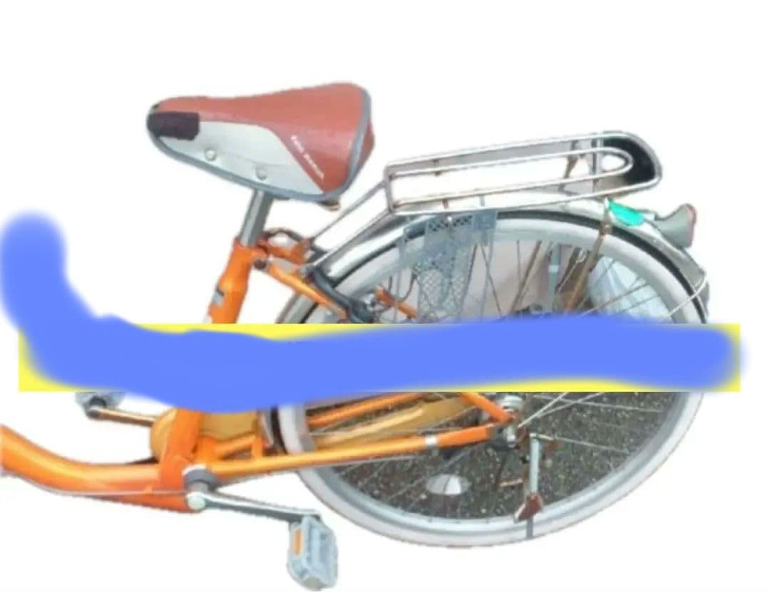 オレンジ シティサイクル チャイルドシート付き⭕️タイムセール中。