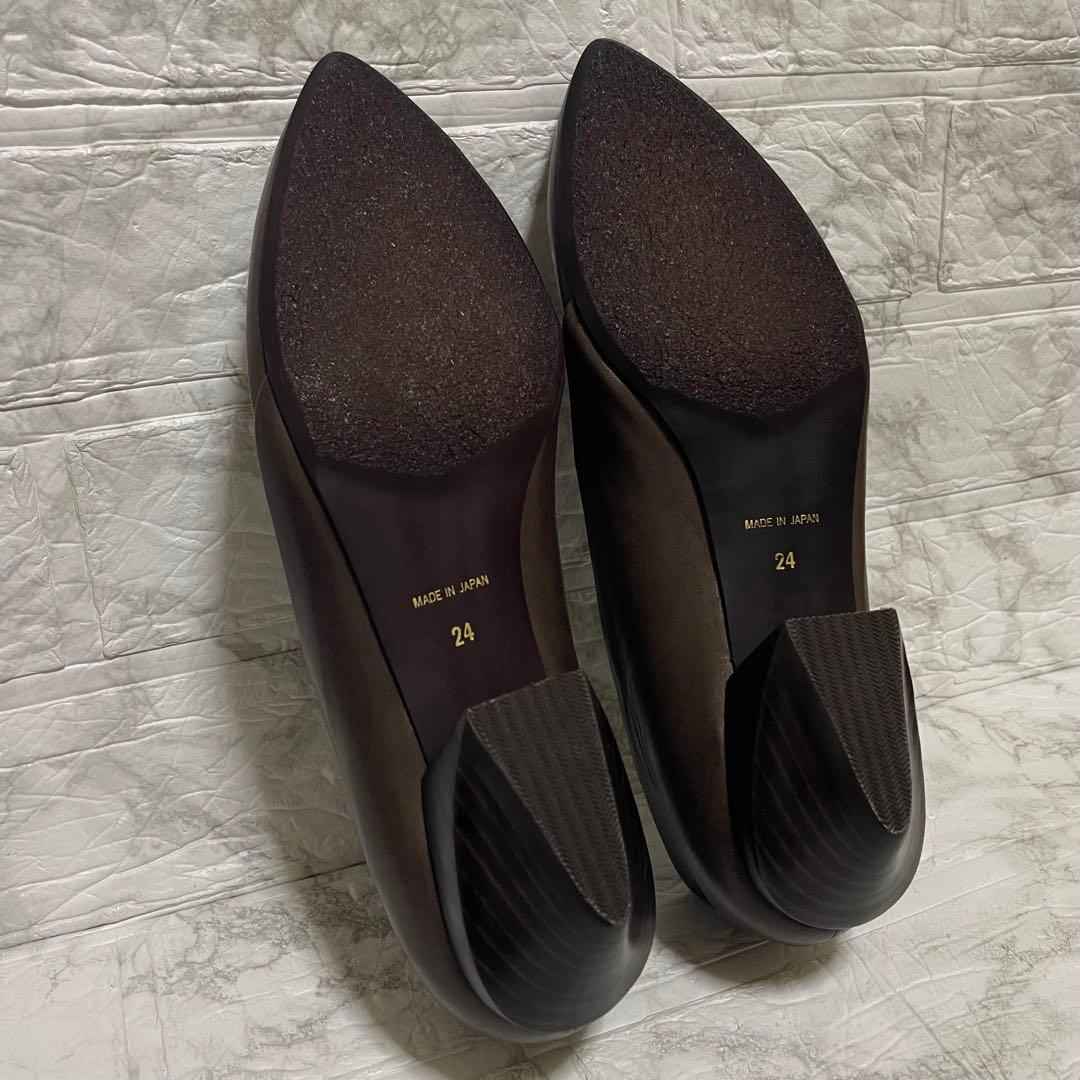 送料込み RABOKIGOSHI works スリッポンパンプス 本革 日本製