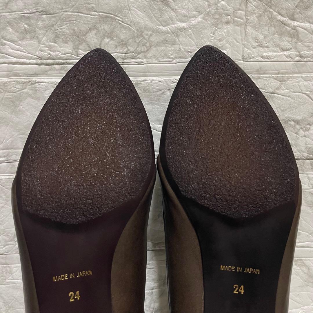 送料込み RABOKIGOSHI works スリッポンパンプス 本革 日本製
