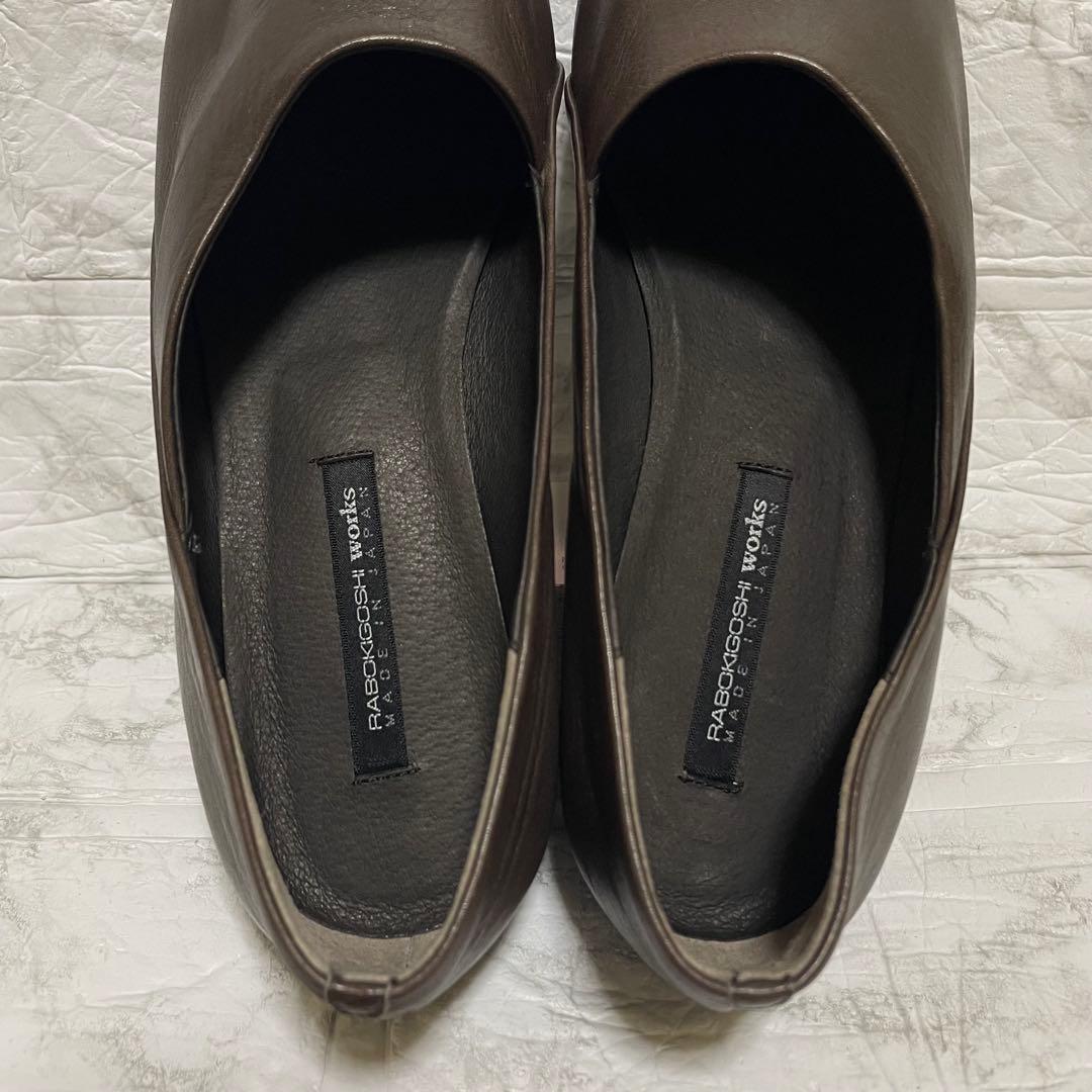 送料込み RABOKIGOSHI works スリッポンパンプス 本革 日本製