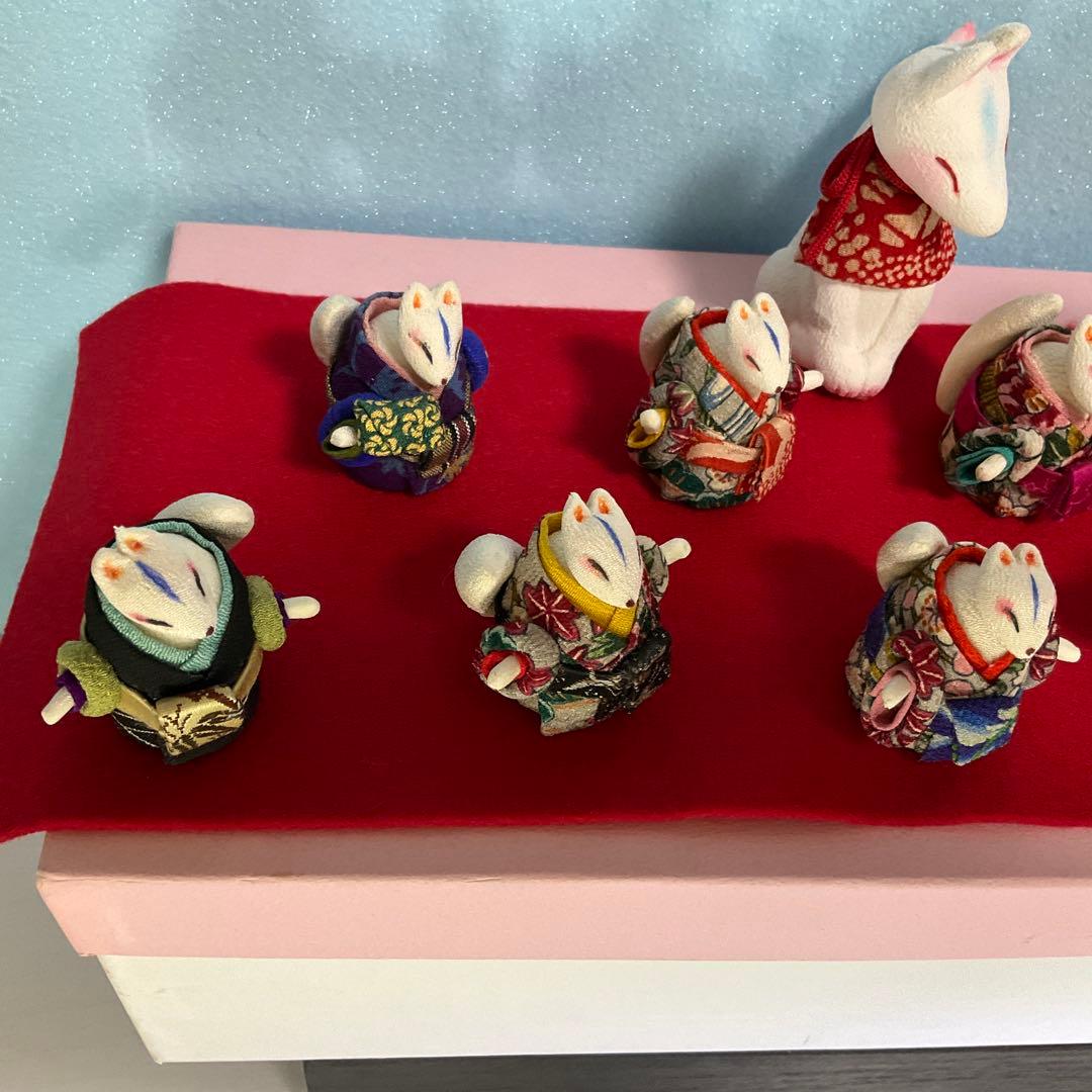 創作人形　ミニ 狐の花魁道中　べらぼう　瀬川