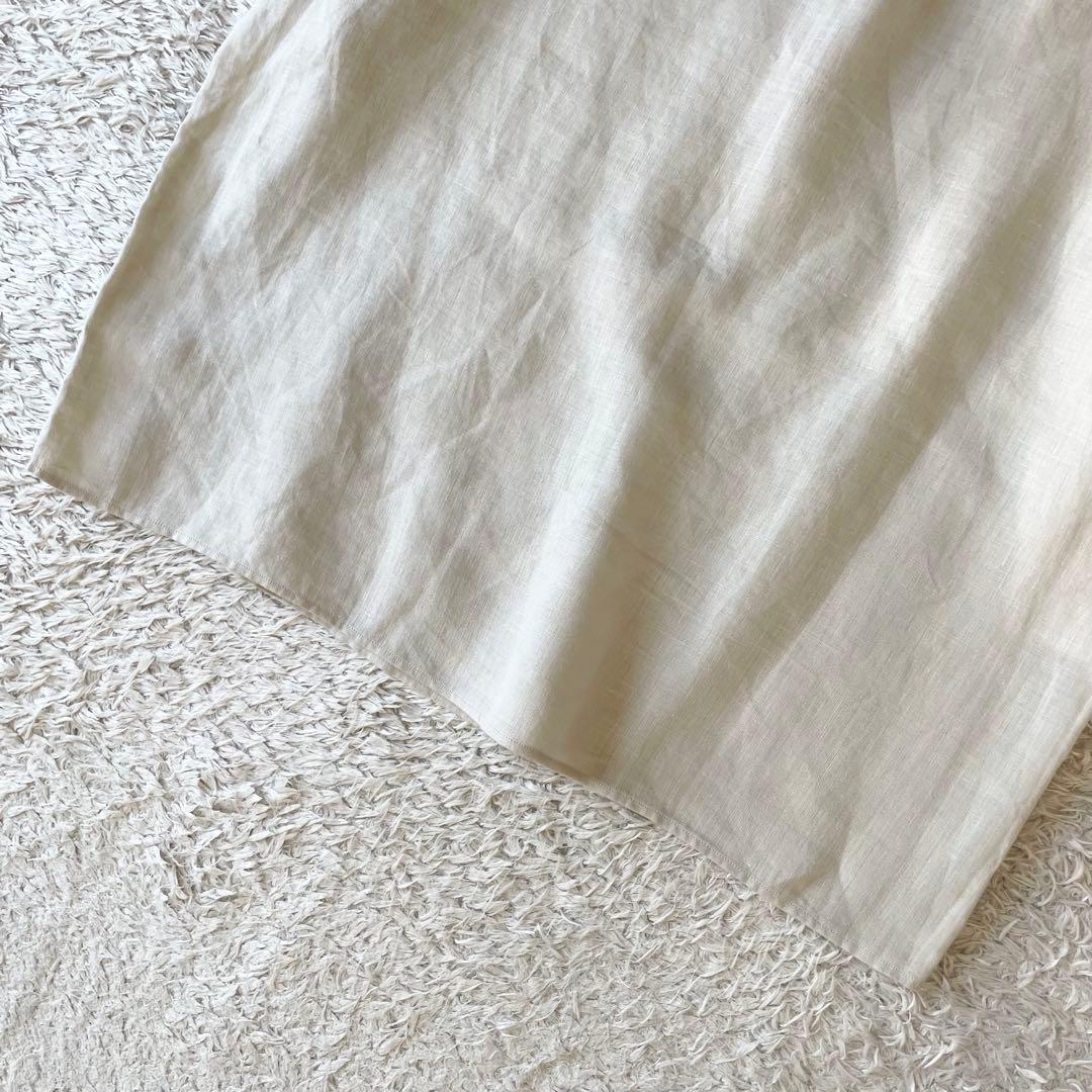 マーガレットハウエル 美品 リネンプルトップス 2 ナチュラル