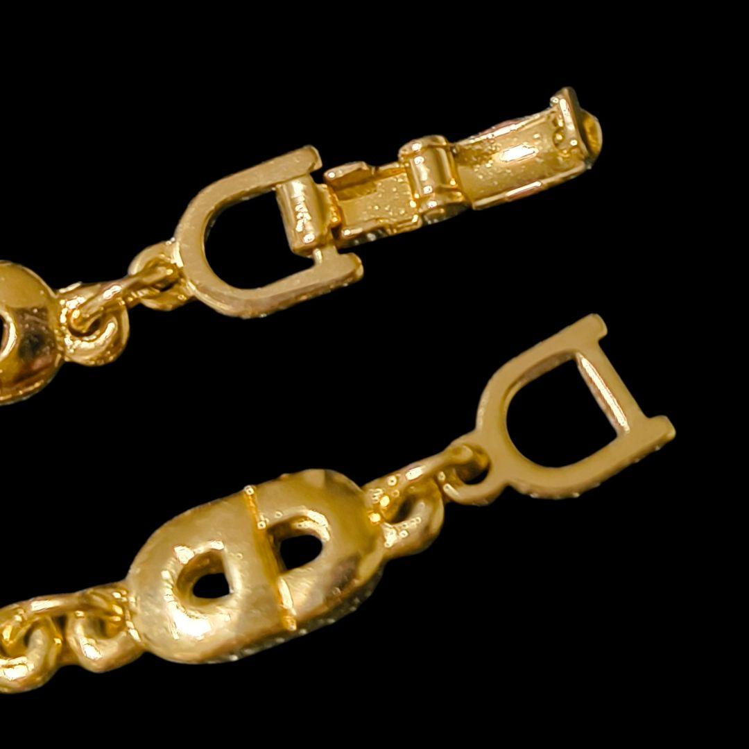 良品/Dior ディオール ブレスレット ゴールド CDロゴ ヴィンテージ 刻印