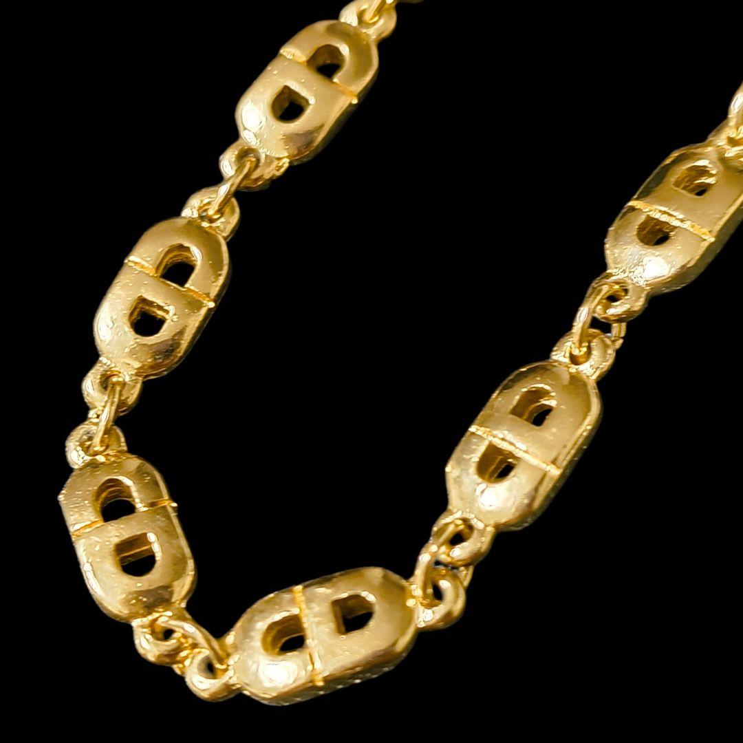 良品/Dior ディオール ブレスレット ゴールド CDロゴ ヴィンテージ 刻印