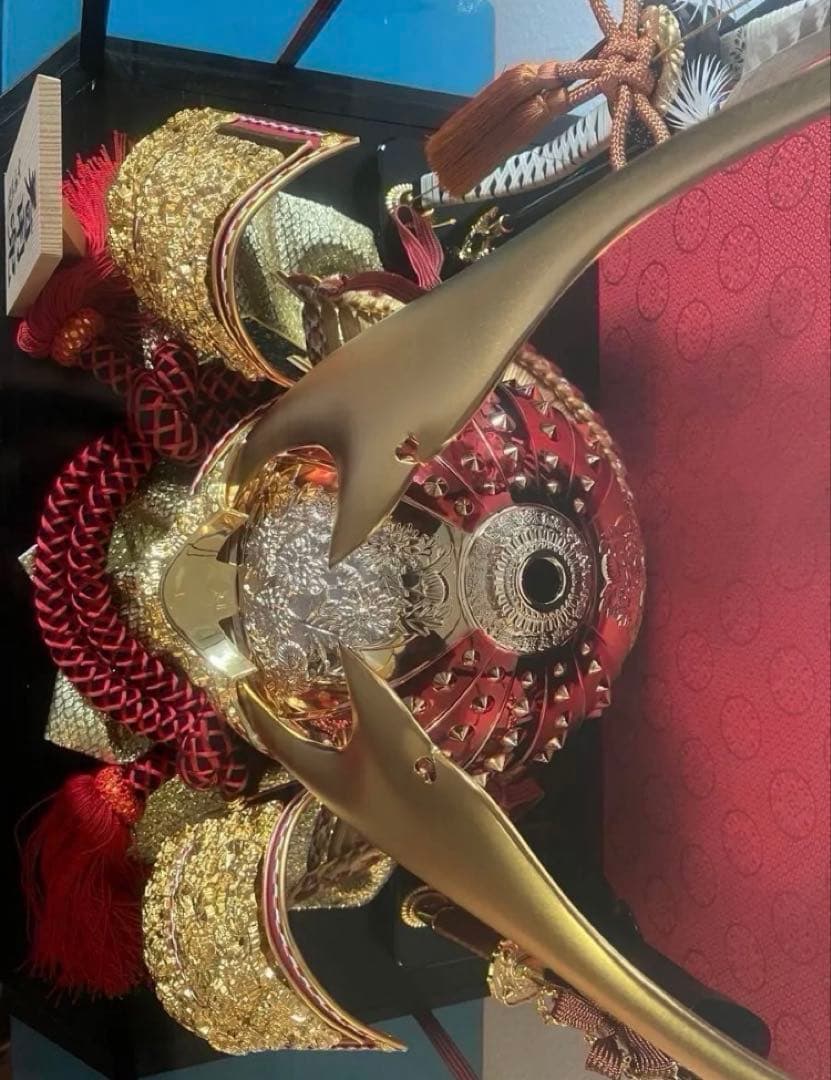 五月人形　ガラスケース　兜　かぶと　兜飾り　オルゴール付