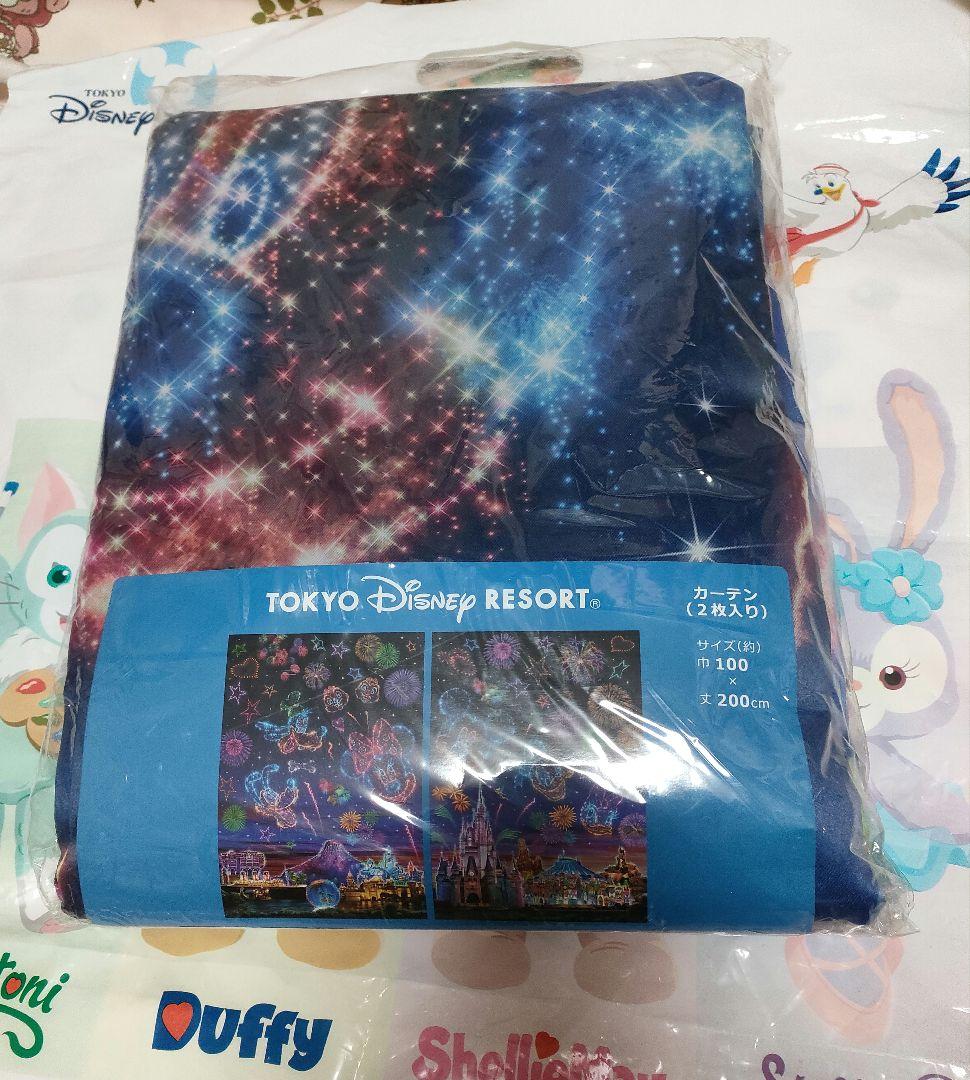 新品 ディズニーリゾート 夜空 花火 カーテン ミッキーミニードナルドデイジー